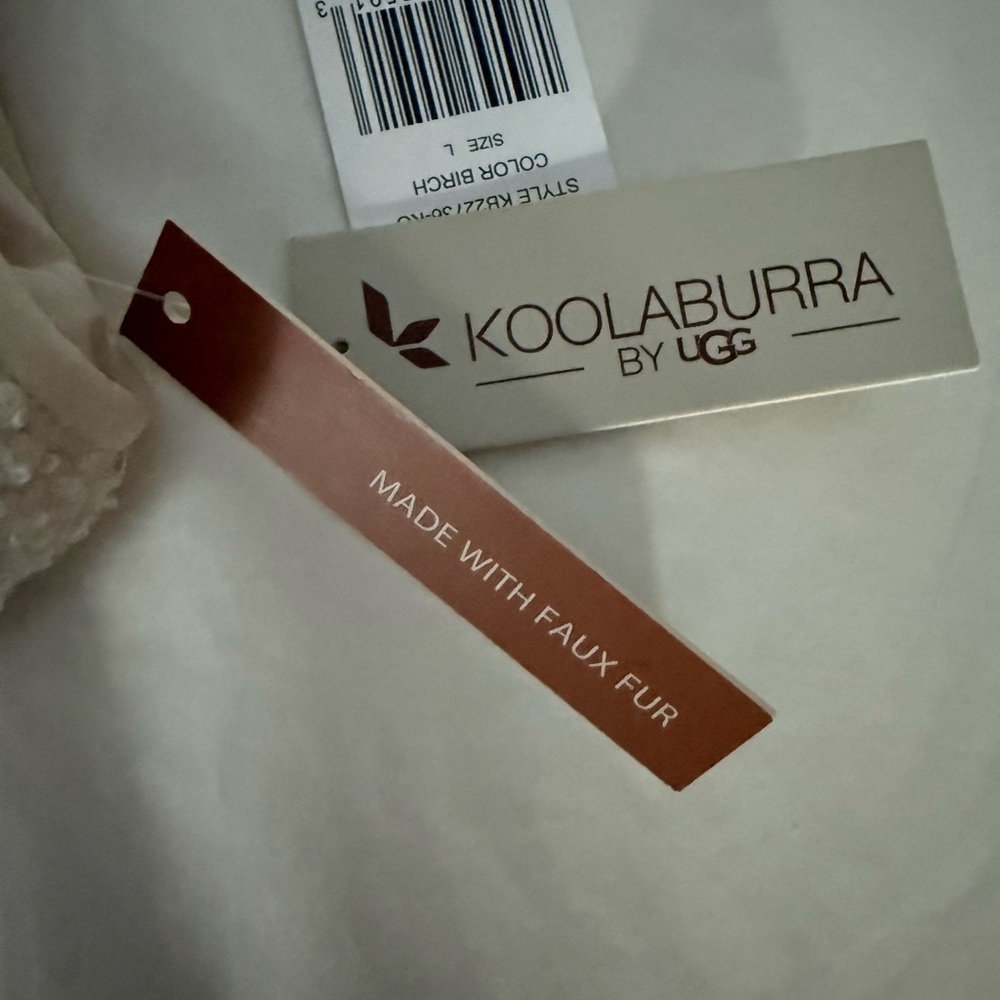 UGG KoolaBurra Soft Cream Teddy Jacket NWT Large - Picture 14 of 15